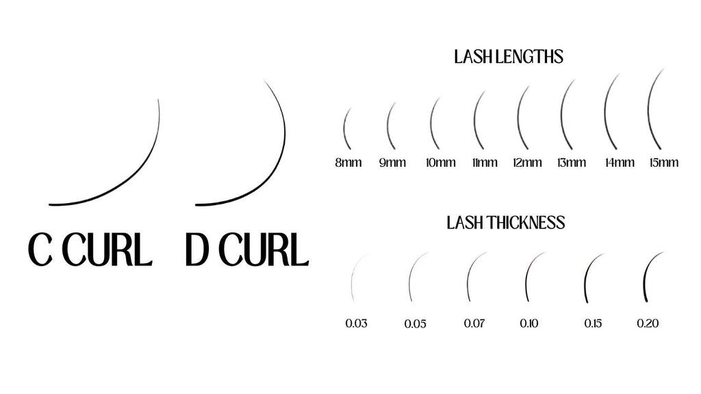 Flat Lashes - Ellipse (0.20, C Curl)
