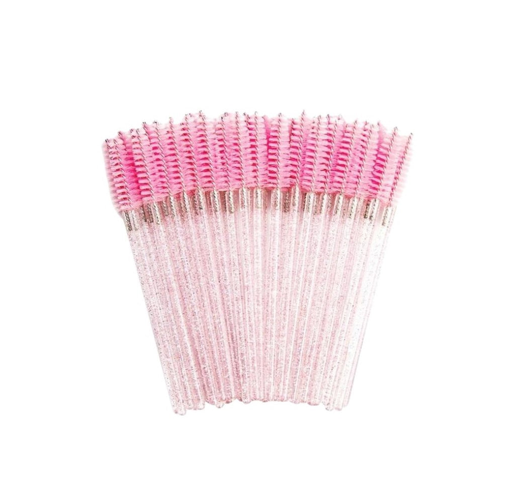 Mascara Brushes Pink Glitter - M015G