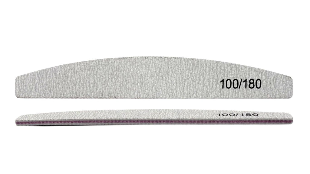 Nail File 100/180 Halfmoon Grey