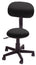 Gaslift Beauty Stool Black with backrest - E008H