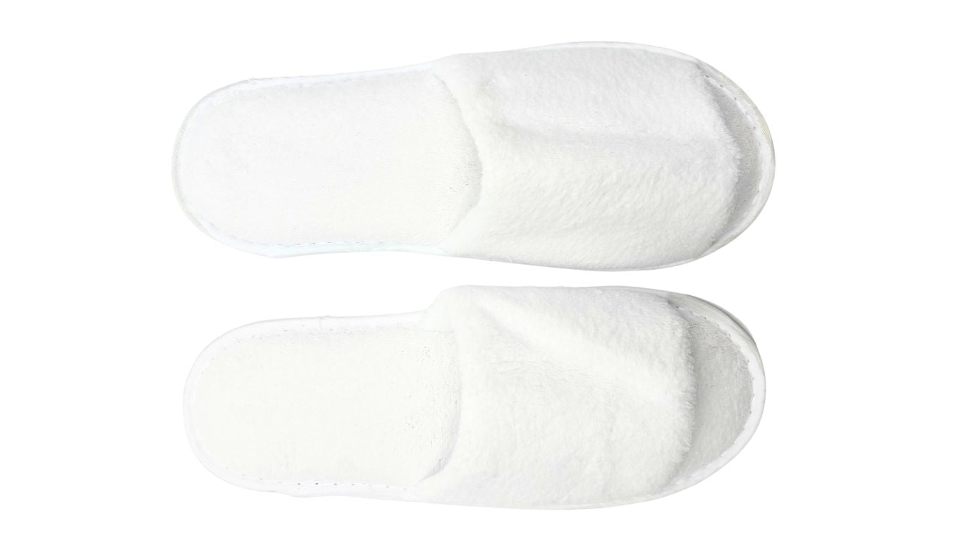 Woven Velour Open Toe Slippers (1 pair)