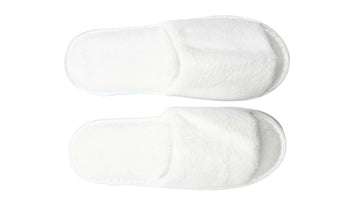 Woven Velour Open Toe Slippers (1 pair)