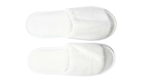 Woven Velour Open Toe Slippers (1 pair)