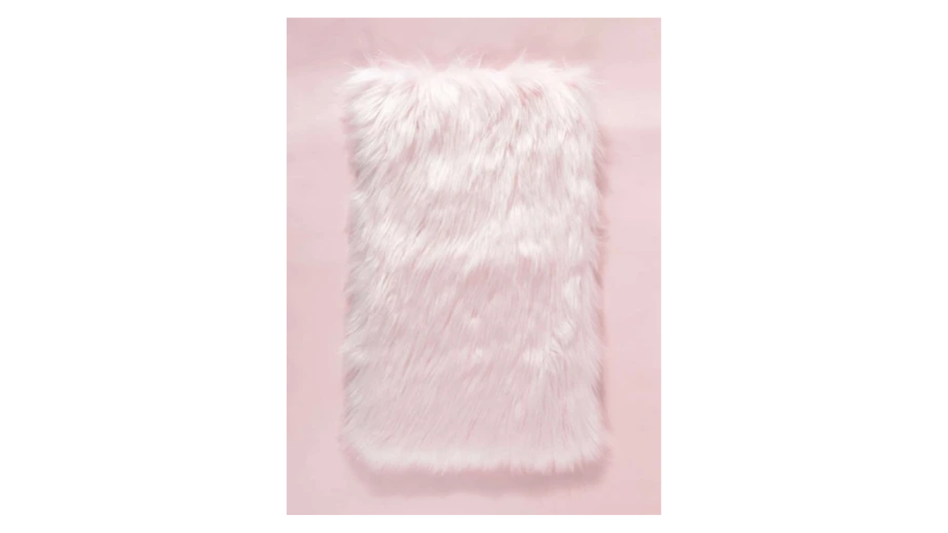 Fluffy Photo Prop - Pink Rectangular