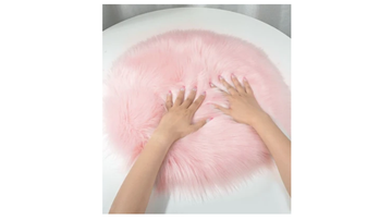 Fluffy Photo Prop - Pink Round