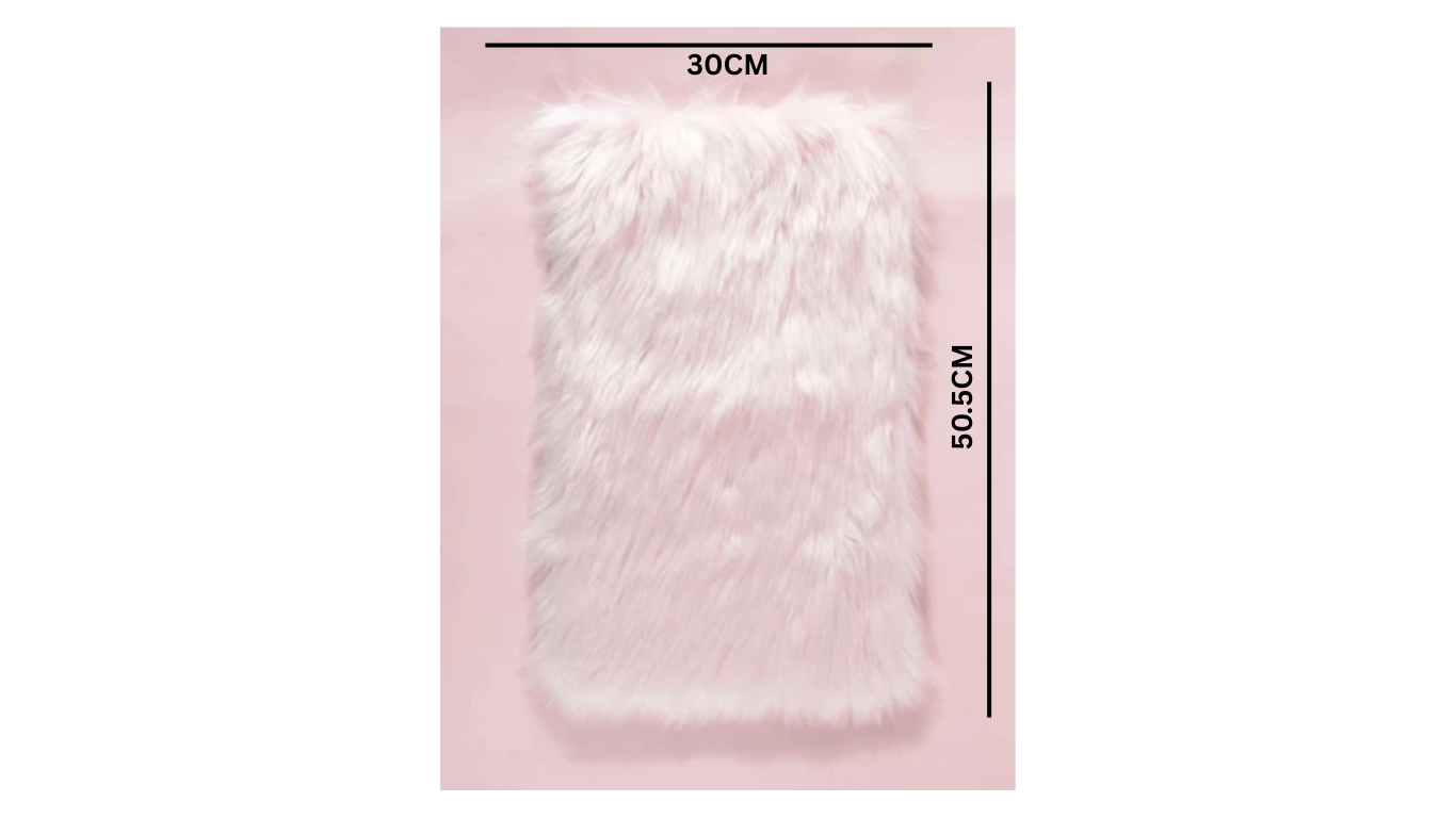 Fluffy Photo Prop - Pink Rectangular