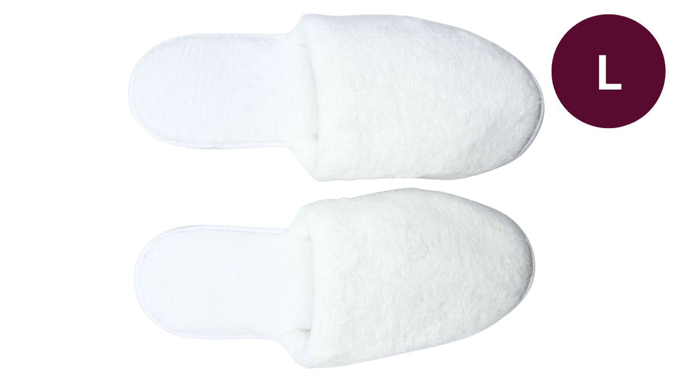 Deluxe Fleece Slippers - Closed Toe (1 pair)