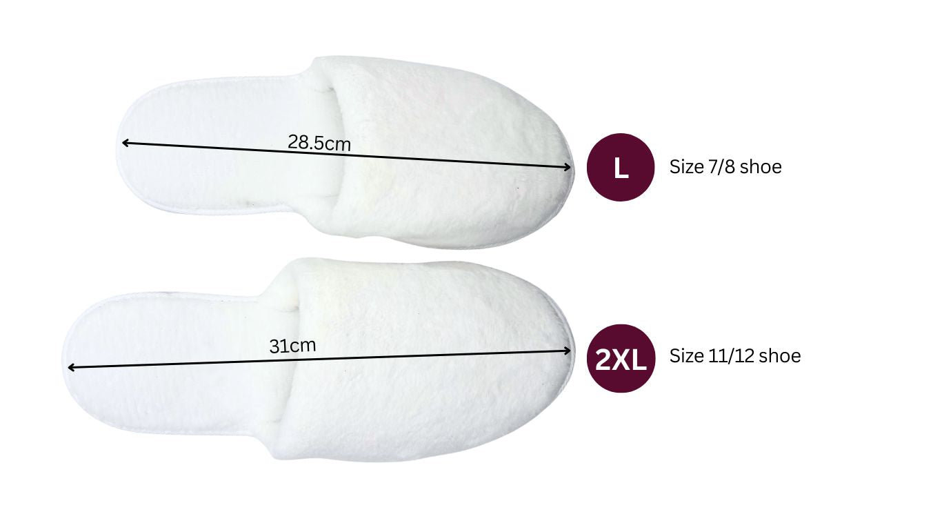 Deluxe Fleece Slippers - Closed Toe (1 pair)