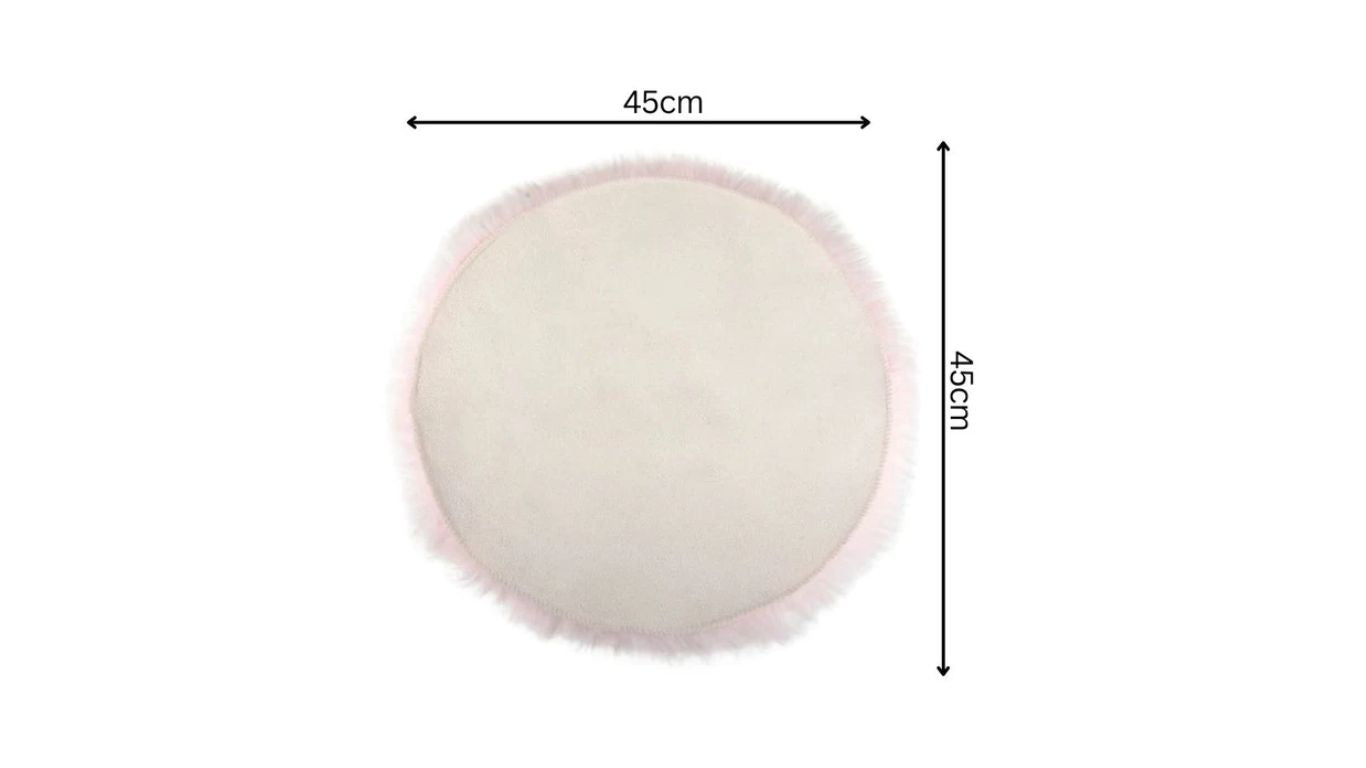 Fluffy Photo Prop - Pink Round