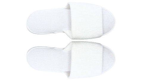 Terry Toweling Slippers - Open Toe (1 pair)