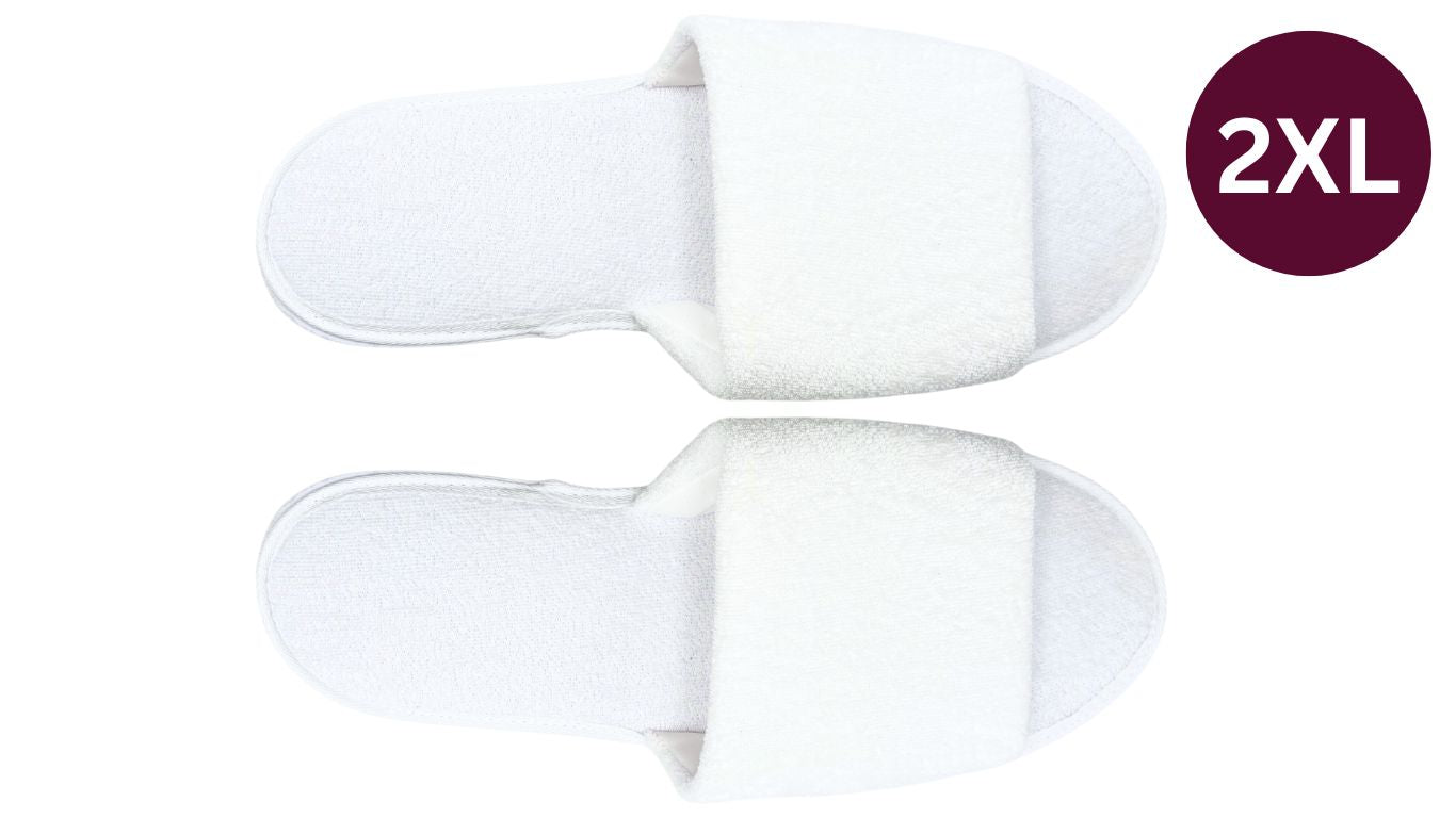 Terry Toweling Slippers - Open Toe (1 pair)