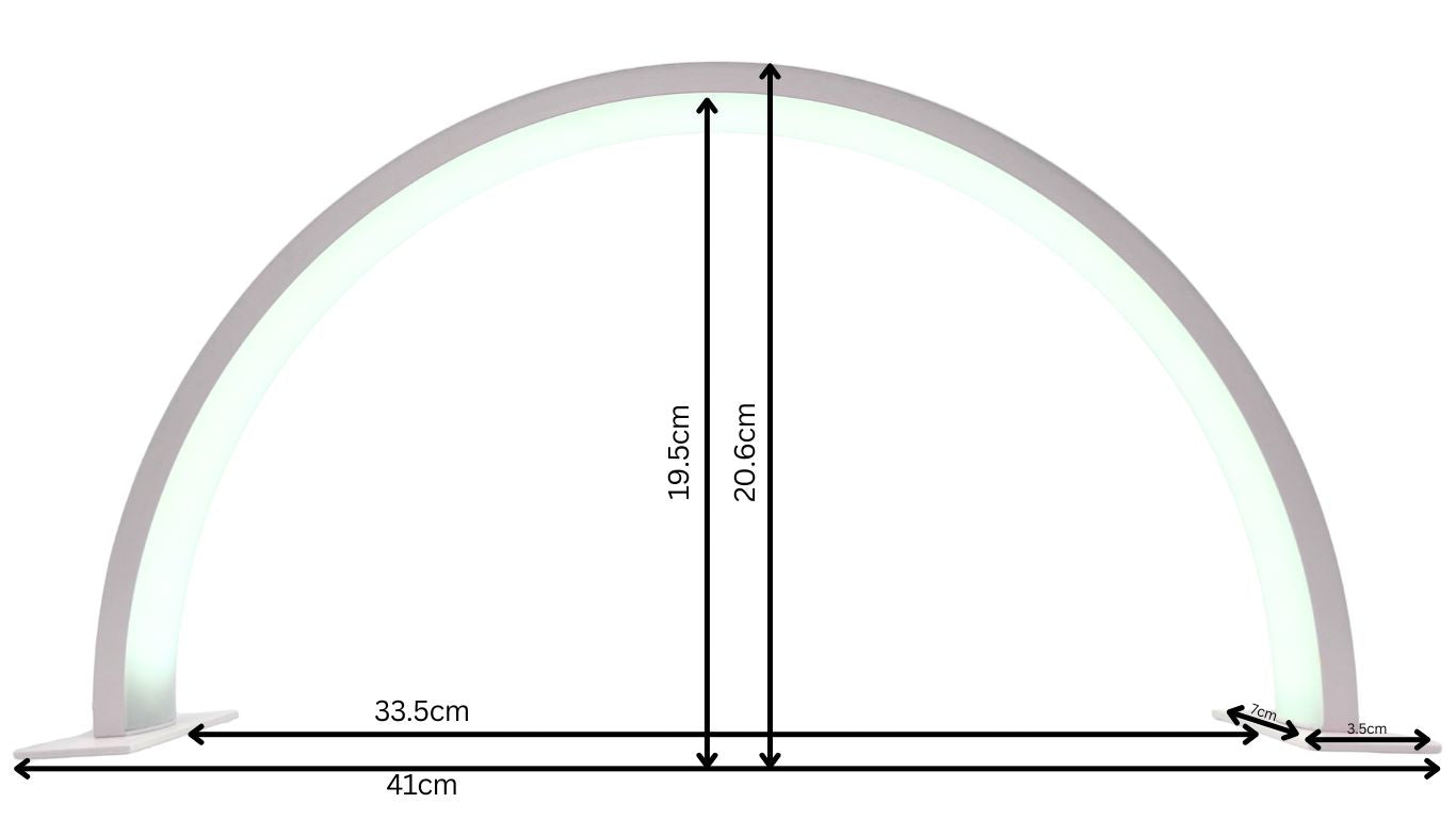 Semi-circle Desktop Lamp White
