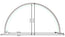 Semi-circle Desktop Lamp White