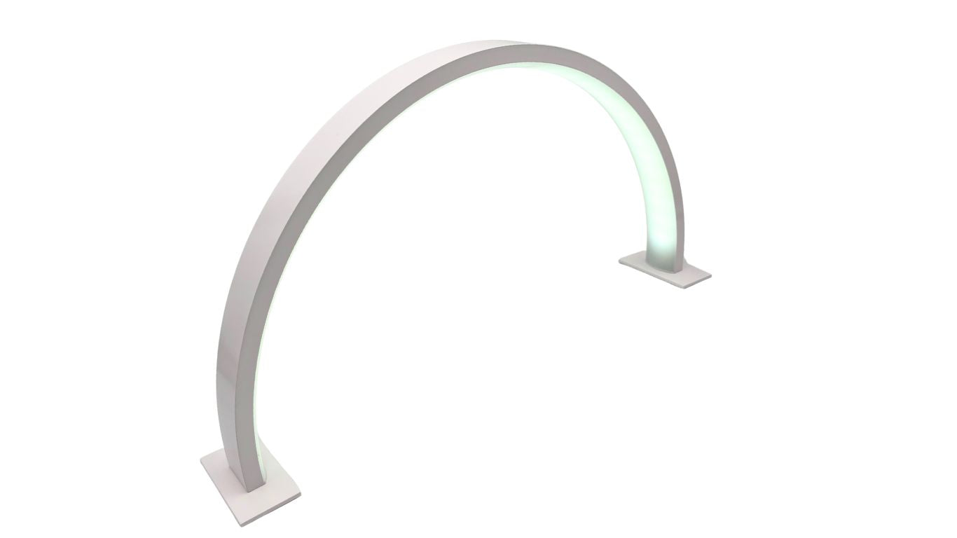 Semi-circle Desktop Lamp White