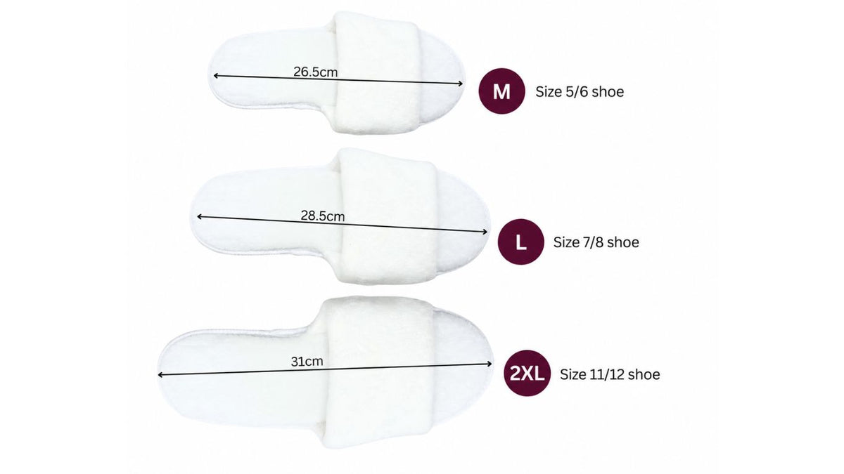 Deluxe Fleece Slippers - Open Toe (1 pair)