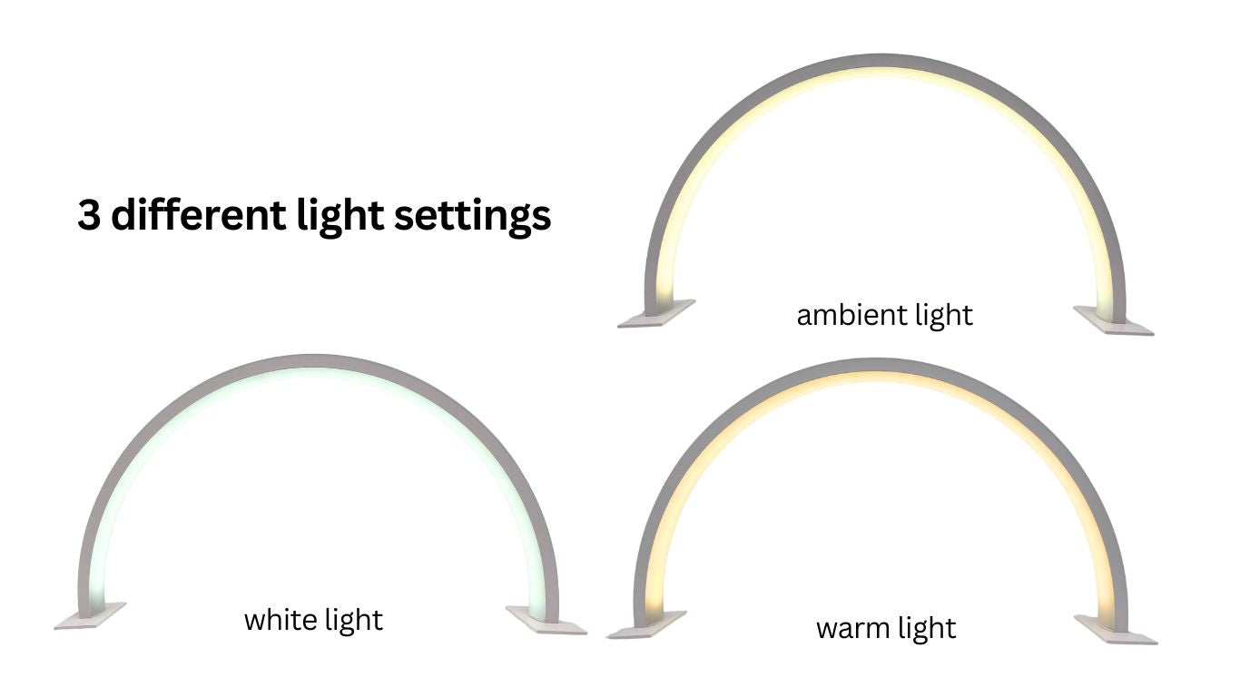 Semi-circle Desktop Lamp White