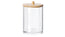 Perspex Round Cotton Pad Holder with Bamboo Lid (small)