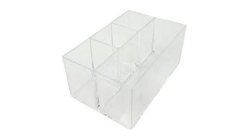 Perspex Rectangular Cosmetic Holder (4 compartments)