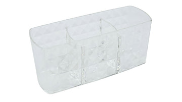 Plastic Make-up Brush Holder (3 compartments)