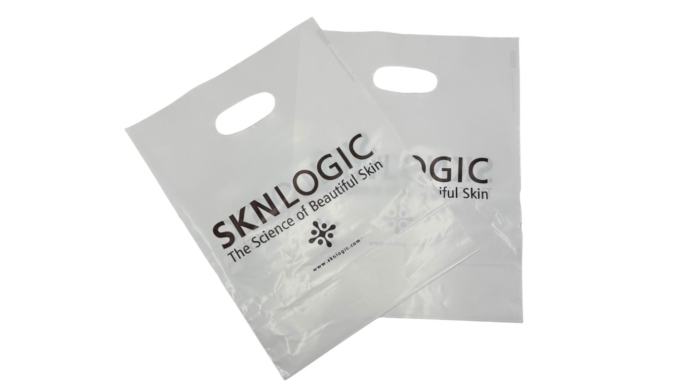 SKNLOGIC Retail Bags White Plastic