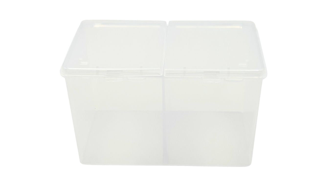 Plastic Nail Wipe Container (empty) 2 compartments