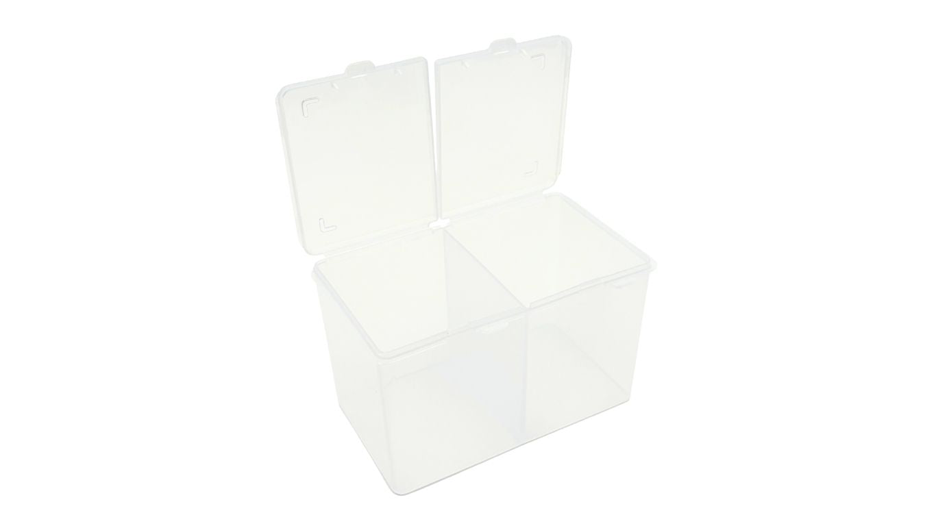 Plastic Nail Wipe Container (empty) 2 compartments