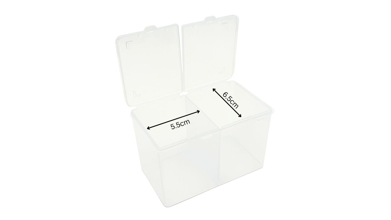 Plastic Nail Wipe Container (empty) 2 compartments