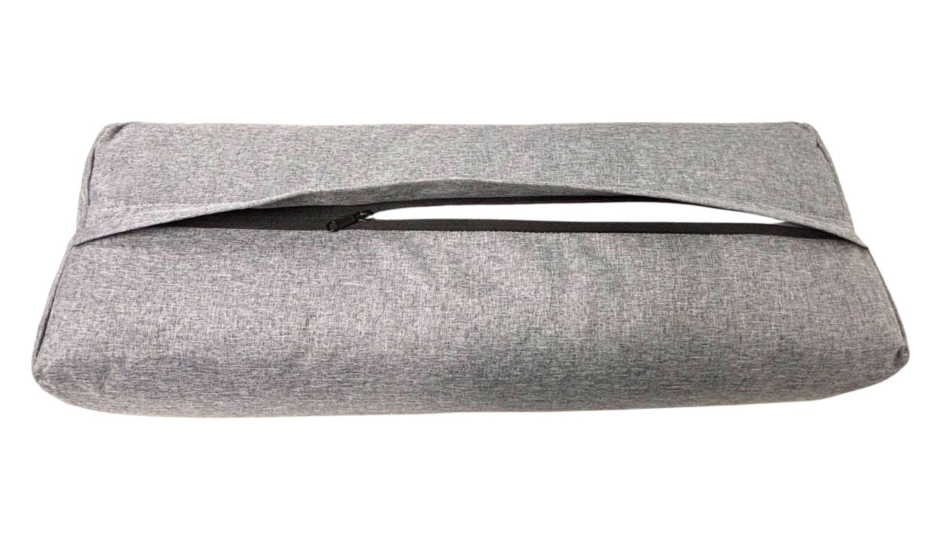 Yoga Bolster Pillow Grey (64x 24 x 13cm)