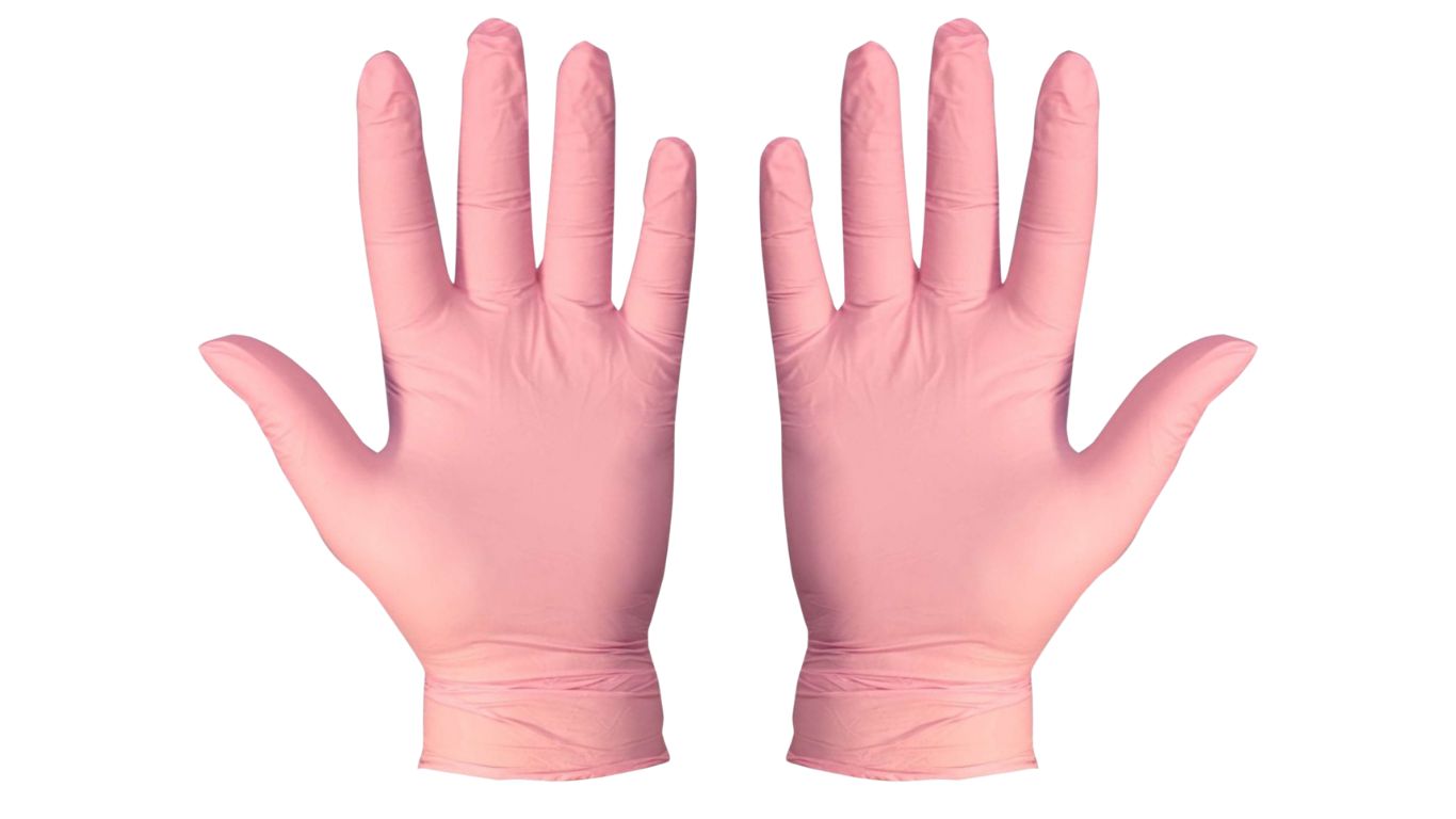 Pink Nitrile Gloves 100's