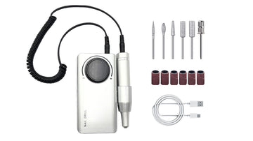 Nail Drill 35000 RPM Rechargeable - Silver