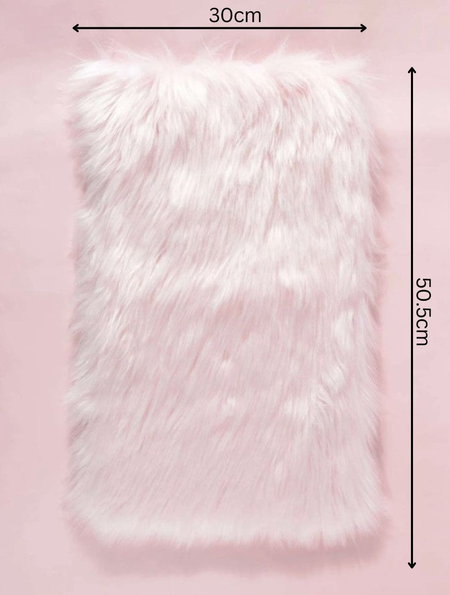 Fluffy Photo Prop - Pink Rectangular