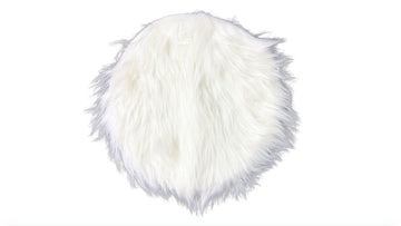 Fluffy Photo Prop - White Round