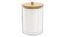 Perspex Round Cotton Pad Holder with Bamboo Lid (small)