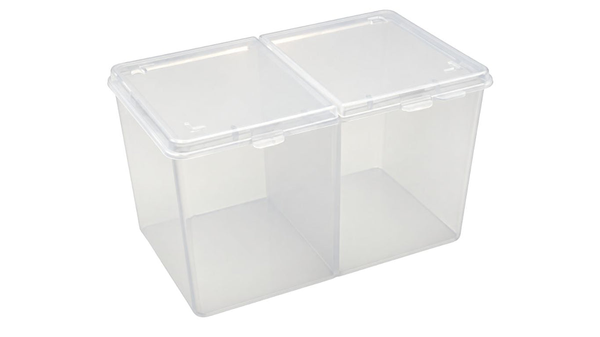 Plastic Nail Wipe Container (empty) 2 compartments