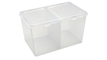 Plastic Nail Wipe Container (empty) 2 compartments