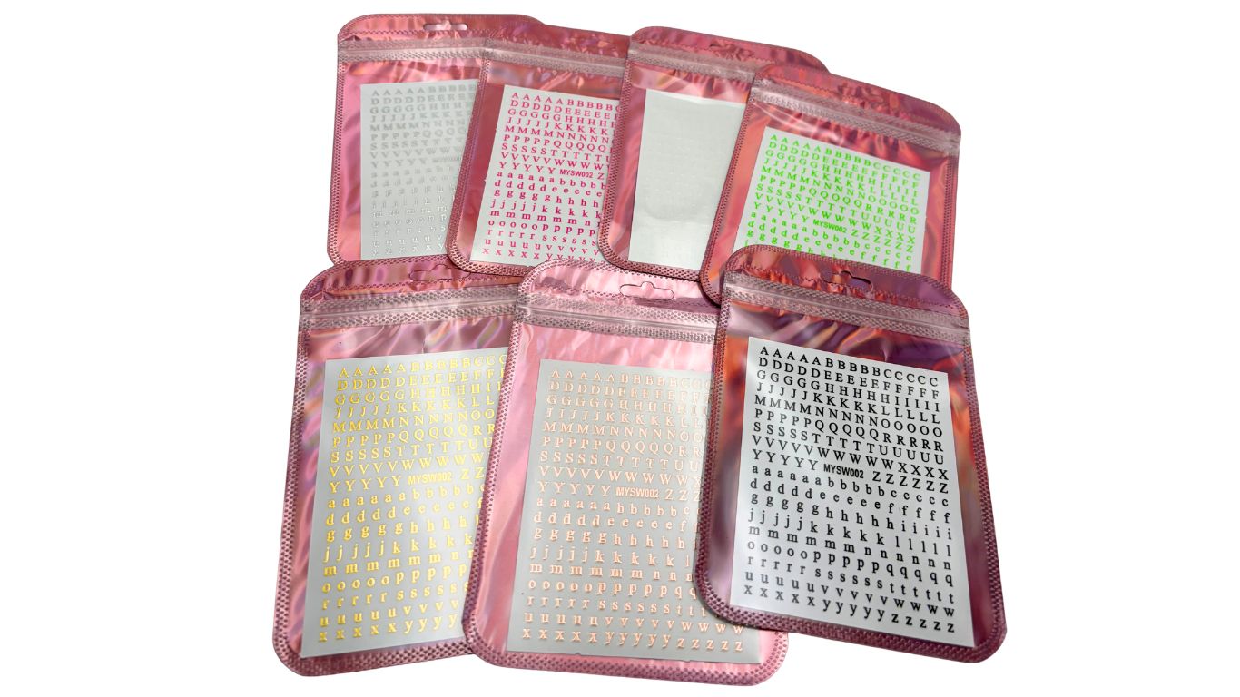 Nail Art Stickers - Letters (random)