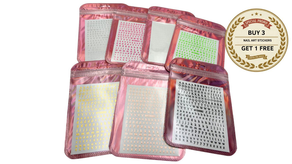 Nail Art Stickers - Letters (random)