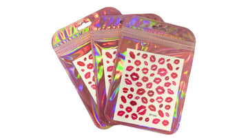 Nail Art Stickers - Pink & Red Lips