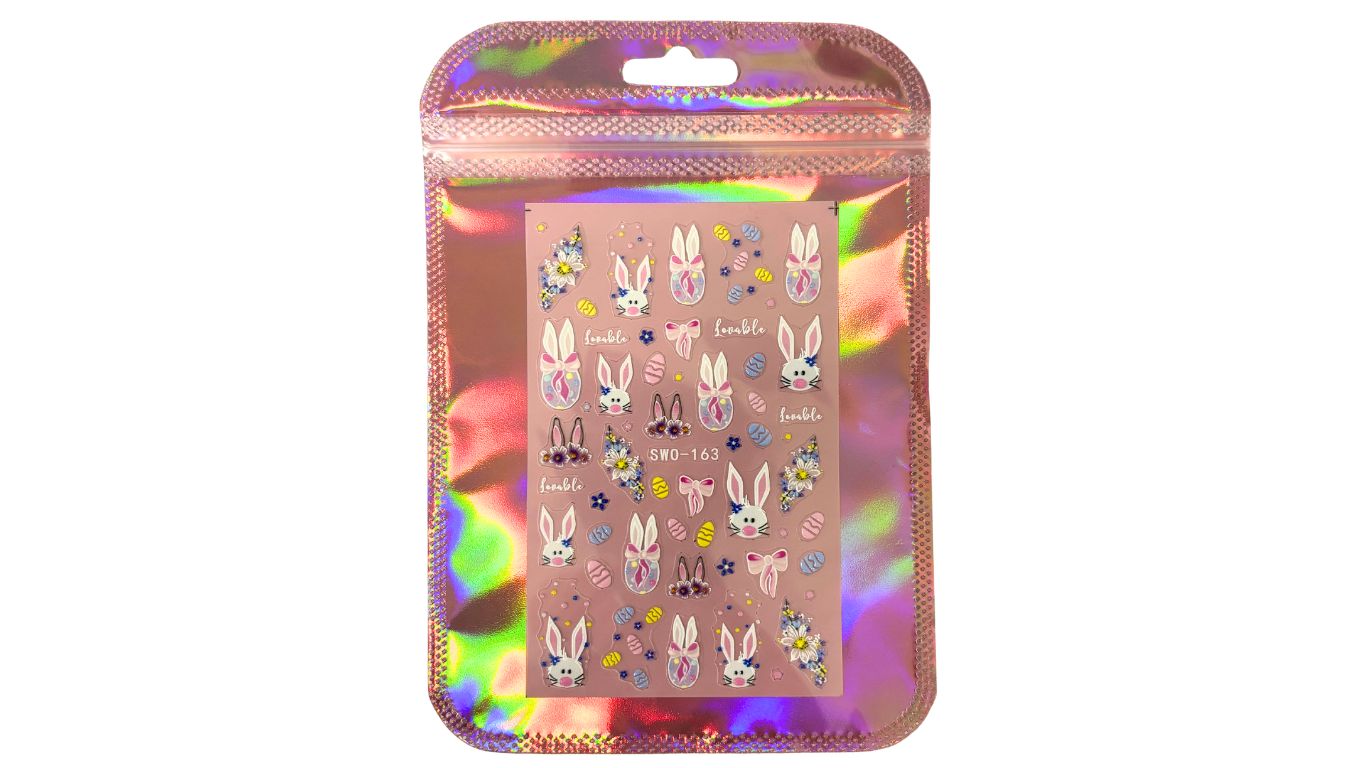 Nail Art Stickers - Blue Bunnies & Eggs