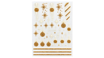 Nail Art Stickers - Christmas Balls (Gold)