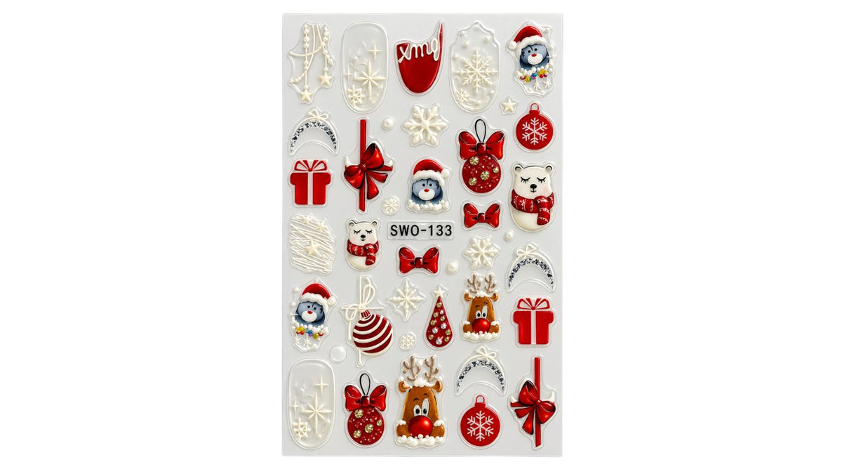 Nail Art Stickers - Polar Bears & Reindeer