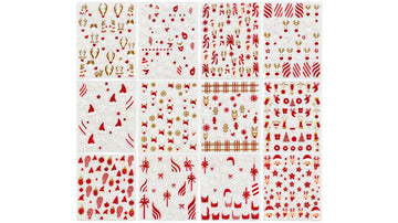 Nail Art Stickers - Christmas Red (Random)