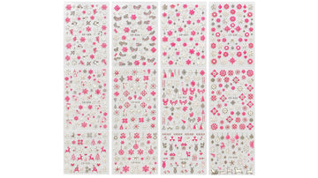 Nail Art Stickers - Christmas Pink (Random)