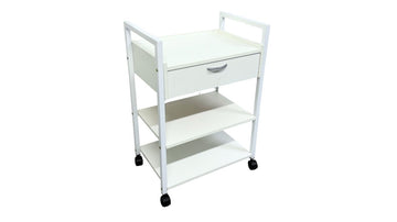 Wooden Metal Trolley with Drawer