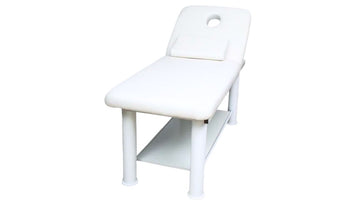 Fixed Metal Massage Bed White 700mm