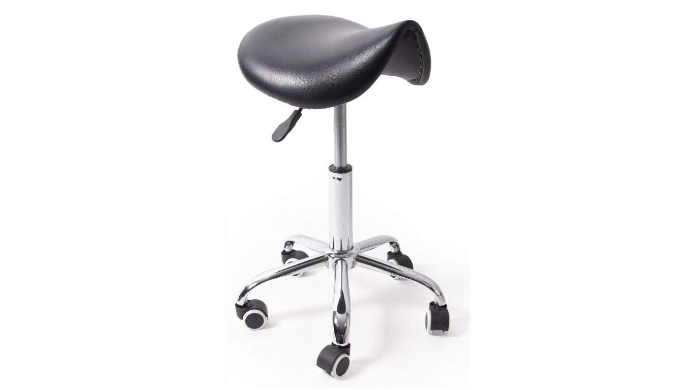 Saddle Stools with Chrome Legs