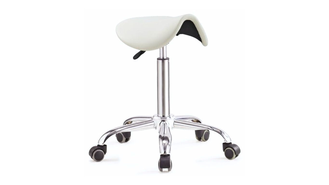 Saddle Stools with Chrome Legs