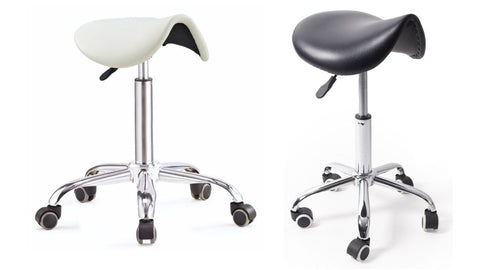 Saddle Stools with Chrome Legs