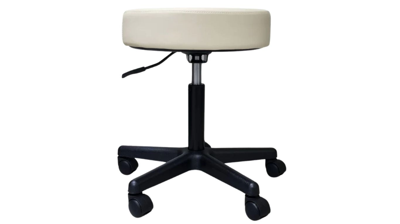 Gaslift Beauty Stool Beige with no backrest