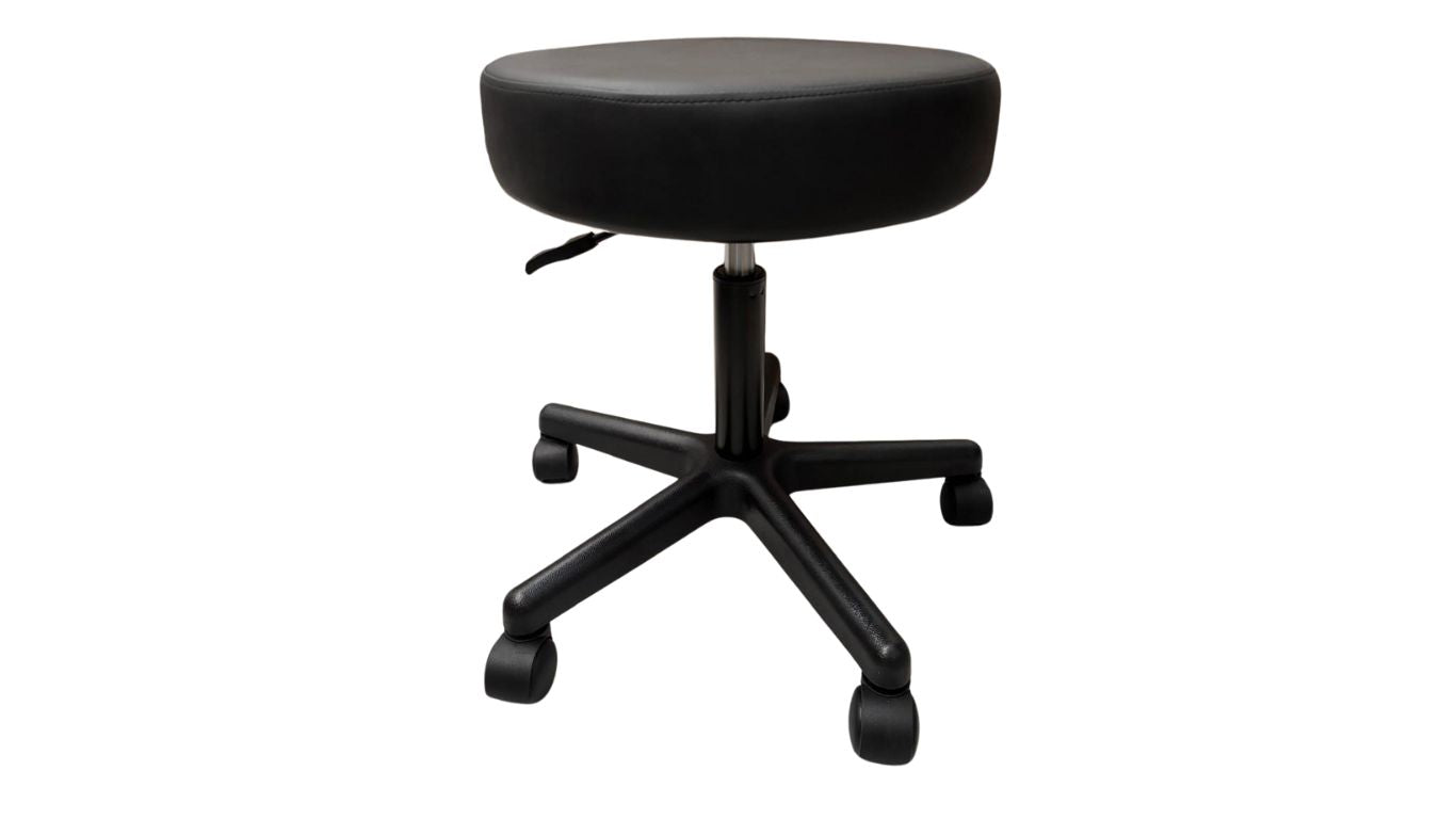 Gaslift Beauty Stool Black with no backrest